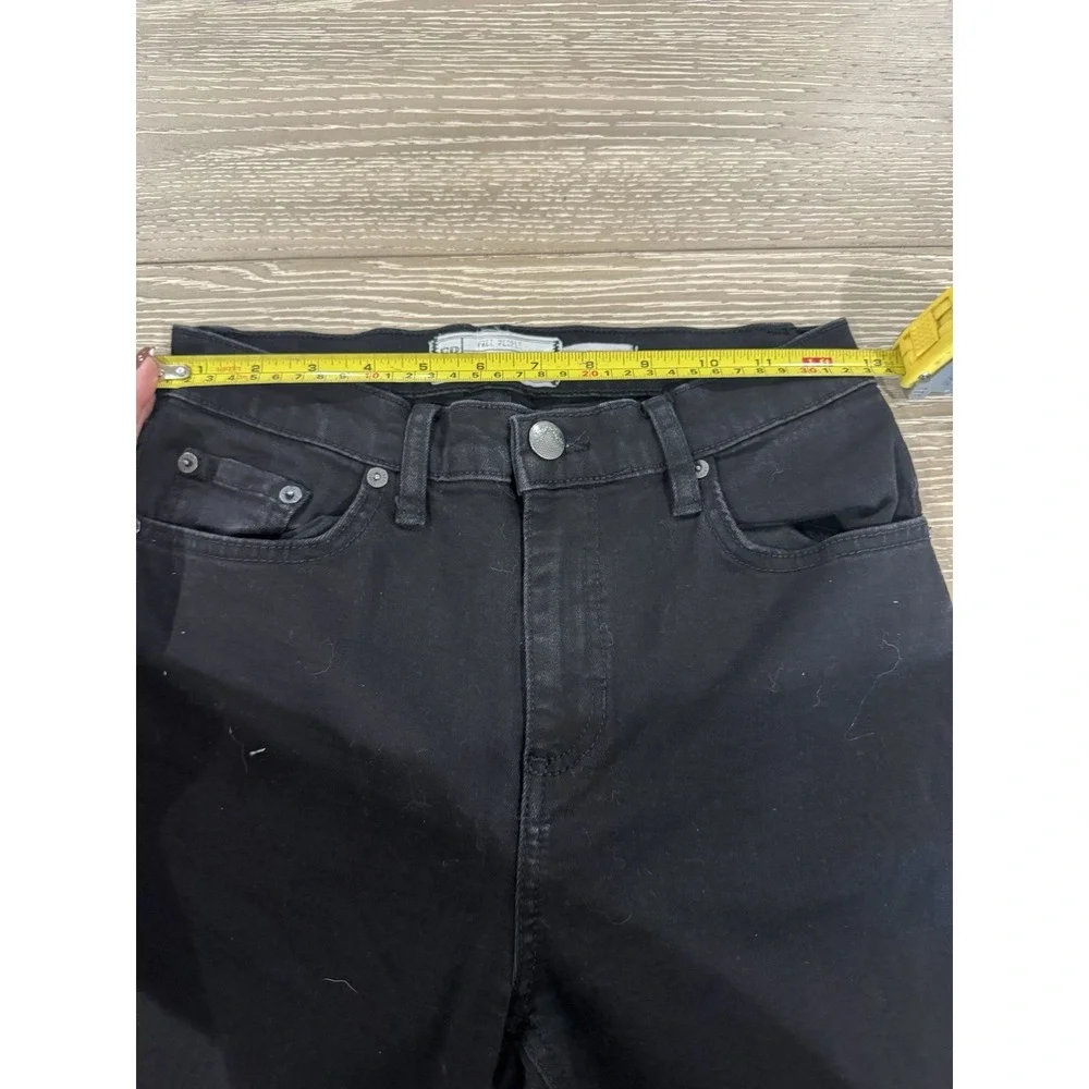 Free People Black Hi-Rise Jeans Size 27 Stretch Skinny Made in USA